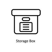 armazenamento caixa vetor esboço ícones. simples estoque ilustração estoque