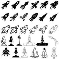 espaço foguete ícone vetor. espaço construir ilustração placa. transporte símbolo ou logotipo. vetor