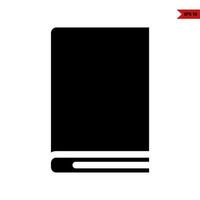 ícone de glifo de livro vetor