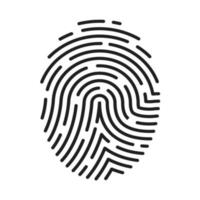 impressão digital ícone assinatura conceito para senha criptografia. para proteger em formação vetor