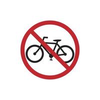 Atenção placa rótulo bicicleta, não bicicleta, estacionamento área bicicleta, vetor gráfico