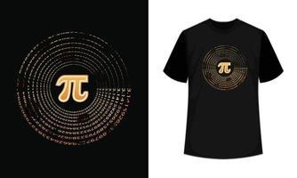 feliz pi dia professor presente t camisa Projeto vetor