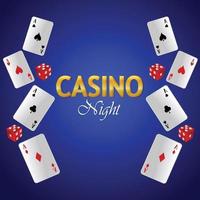 casino vip luxuoso jogo de azar com cartas vetoriais vetor