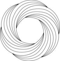 circular vórtice flor padronizar rodopiando mais fino linhas anel modelo vetor