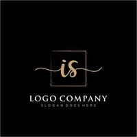 inicial é feminino logotipo coleções modelo. caligrafia logotipo do inicial assinatura, casamento, moda, joalheria, butique, floral e botânico com criativo modelo para qualquer companhia ou negócios. vetor