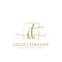 inicial isto feminino logotipo coleções modelo. caligrafia logotipo do inicial assinatura, casamento, moda, joalheria, butique, floral e botânico com criativo modelo para qualquer companhia ou negócios. vetor