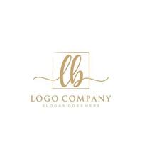 inicial Libra feminino logotipo coleções modelo. caligrafia logotipo do inicial assinatura, casamento, moda, joalheria, butique, floral e botânico com criativo modelo para qualquer companhia ou negócios. vetor