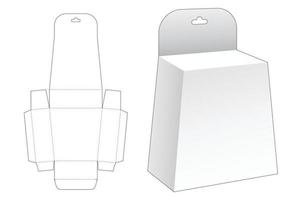 modelo recortado de embalagem de obelisco pendurado vetor