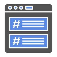 hashtags vetor ícone estilo