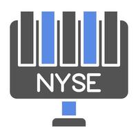 Nyse vetor ícone estilo