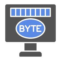 byte vetor ícone estilo