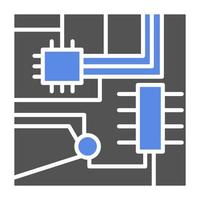 o circuito borda vetor ícone estilo