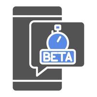 beta teste vetor ícone estilo