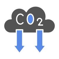 reduzir co2 emissões vetor ícone estilo