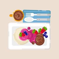 Ilustração de sobremesa colorida de vetor