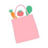 vegetal bolsa. compras Comida. vetor ilustração