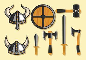 Conjunto de armas Viking vetor