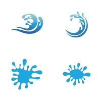 logotipos da natureza splash water vetor