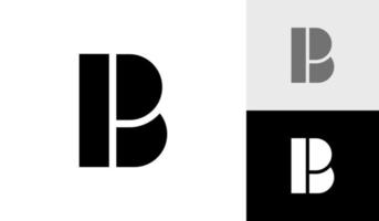 carta bp ou pb inicial monograma logotipo Projeto vetor