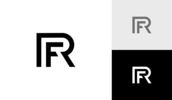 simples rf monograma logotipo vetor