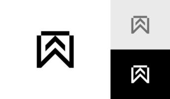 carta sem. ou kw monograma logotipo Projeto vetor
