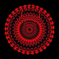 vermelho e Preto indiano mandala enfeite logotipo vetor