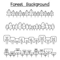 paisagem da floresta em vista panorâmica ilustração vetorial design gráfico vetor