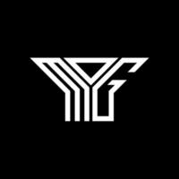 design criativo do logotipo da carta mog com gráfico vetorial, logotipo simples e moderno mog. vetor