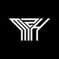 design criativo do logotipo da letra mzh com gráfico vetorial, logotipo simples e moderno mzh. vetor