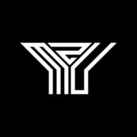 design criativo do logotipo da letra mzu com gráfico vetorial, logotipo simples e moderno mzu. vetor
