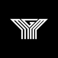 design criativo do logotipo da carta mgm com gráfico vetorial, logotipo simples e moderno do mgm. vetor