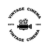 vintage vídeo Câmera logotipo para filme cinema Produção vetor