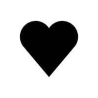 coração ícone vetor Projeto elemento. amor símbolo, placa. isolado Preto em branco fundo. vetor ilustração