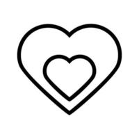 coração ícone vetor Projeto elemento. amor símbolo, assinar.esboço estilo. isolado Preto em branco fundo. vetor ilustração