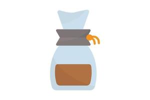 Chemex ícone ilustração. ícone relacionado para café elemento. plano ícone estilo. simples vetor Projeto editável