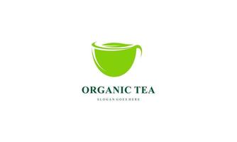 orgânico verde chá logotipo vetor
