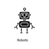 robótico vetor sólido ícones. simples estoque ilustração estoque