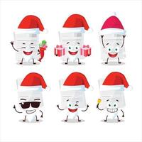 santa claus emoticons com redação papel desenho animado personagem vetor