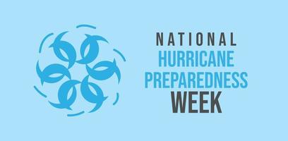 nacional furacão preparação semana poderia. modelo para fundo, bandeira, cartão, poster. vetor ilustração.
