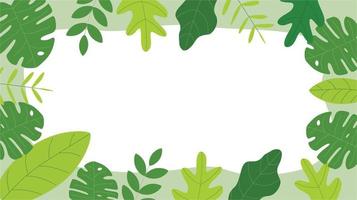 em branco espaço fundo com verde folha tropical tema vetor