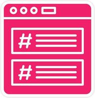 hashtags vetor ícone estilo