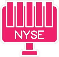 Nyse vetor ícone estilo