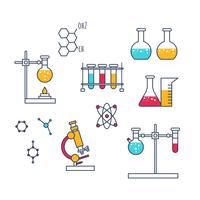 Vetor de ícones de química