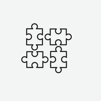 ilustração vetorial do símbolo do ícone de quebra-cabeça vetor