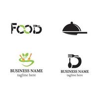 conjunto de ícones de modelo de logotipo de alimentos vetor
