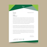 modelo de design de papel timbrado verde legal vetor