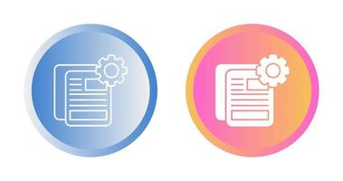 ícone de vetor de configuração de documento