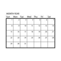 calendário ícone vetor. encontro ilustração placa. mês símbolo. dia do a semana logotipo. vetor