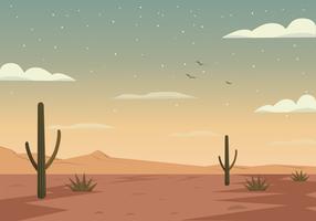 Vetorial, deserto, paisagem, ilustração vetor