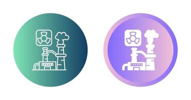 ícone de vetor de usina nuclear